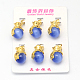 Round Cat Eye Pendants with Golden Tone Alloy Findings CE-R011-01-4