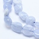 Chapelets de perles en agate avec dentelle bleue naturelle G-E483-62A-3