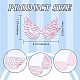 GORGECRAFT 40PCS 2.5 Inch Laser Angel Wings Fabric Embossed Wings Patches Applique Pink Mini Wings Crafts for DIY Craft Hair Accessories Decoration Clothing Ornament Supplies Shirts Jeans Craft Sewing DIY-WH0177-84D-2