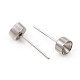 304 impostazioni per orecchini a bottone in acciaio inossidabile STAS-L244-48C-P-2