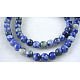 Perles de jaspe tache bleue naturelle X-GSR4mmC036-1