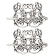 Delorigin 2 ensembles de clips d'épingles à cheveux viking OHAR-WH0001-04C-1