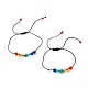 Set di braccialetti di perline intrecciati con filo di nylon regolabile BJEW-JB06442-1