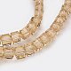 Chapelets de perles en verre GLAA-R041-6x6mm-16-3