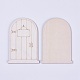 木製の妖精のドアの装飾  アンティークホワイト  8.8x6x0.2~0.3cm WOOD-WH0017-02D-1