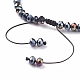 Bracelet de perles tressées en verre bling pour femme BJEW-TA00101-3