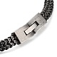 304 pulseras de cadena de doble capa de moda de acero inoxidable. BJEW-D031-01B-3