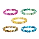 Bracelet extensible à perles rondes en agate naturelle BJEW-JB08396-1