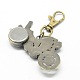 Retro Keyring Accessories Alloy Motorbike Quartz Watch for Keychain WACH-R009-004AB-2