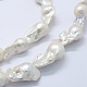 Fili di perle di keshi di perle barocche naturali PEAR-K004-15-3