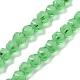 Chapelets de perles en verre transparent électrolytique EGLA-I018-FA05-1