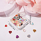 SUNNYCLUE 1 Box 100Pcs Valentines Day Colorful Heart Charms Heart Key Charm Romantic Sweet Love Charm for jewellery Making Charms DIY Necklace Anklet Bracelets Women Adults Crafts VALE-SC0001-01-6