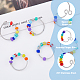DICOSMETIC 10Pcs 2 Styles Rainbow Rotating Open Cuff Rings Adjustable Personalized Wrap Ring Rotatable Bead Rings Fidget Ring for Anxiety Rainbow Spinner Beads Ring RJEW-DC0001-15-4