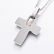 304 Stainless Steel Pendant Necklaces NJEW-K107-12A-2