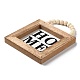 Wooden Square Wall Pendant Decorations HJEW-Z004-01B-3