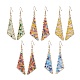 Glass Beaded Triangle Dangle Earrings EJEW-JE05255-1