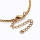 304 Stainless Steel Stud Earrings & Slider Bracelets & Necklaces Jewelry Sets SJEW-L133-07G-6