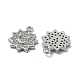 Brass Micro Pave Clear Cubic Zirconia Charms KK-H460-16P-2