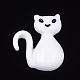 レジン子猫カボション  漫画の猫  ホワイト  25x21.5x6mm CRES-T010-104B-1