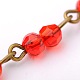 Redondos hechos a mano cadenas abalorios de vidrio para collares pulseras hacer AJEW-JB00069-06-2