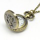 Alliage rond et plat avec la montre de poche collier pendentif Cupidon quartz WACH-N011-41-3