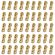 UNICRAFTALE 80Pcs Alloy Tube Beads Antique Golden Tibetan Style Metal Loose Beads 5mm Large Hole Beads Column with Sun and Star Curved Tube Spacer Beads for Necklace DIY Jewelry Making FIND-UN0002-37-1