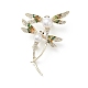Strass-Libellen-Brosche mit Perlen aus Kunststoff JEWB-M026-03G-1