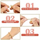 6 pièces 3 bracelets de chaîne de serpent en laiton de couleur pour fille femmes BJEW-SZ0001-80-4