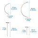 DIYのジュエリー  平らな弾性ゴムコード/バンド付き  鉄製のc字型曲線針とt字型鋼針  ミックスカラー  25~50mm DIY-TA0001-66-11