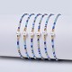 Bracelets réglables de perles tressées avec cordon en nylon BJEW-P256-B18-1