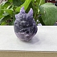 Figuras de huevo de dragón curativo talladas de lepidolita natural PW-WG60279-05-1