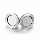 304 Stainless Steel Magnetic Clasps with Loops STAS-XCP0001-75P-3