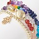 Ensemble de bracelets extensibles en perles de pierres précieuses mélangées naturelles 4pcs 4 styles BJEW-JB09222-2