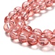 Chapelets de perles en verre transparent drawbench GLAD-Q012-8mm-01-3