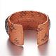 Snakeskin Leather Cuff Bangles BJEW-G516-02A-2
