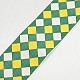 Green Color Grosgrain Gingham Ribbon for Hair Bows X-SRIB-E002-38mm-2-3