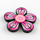 Polymer Clay Flower Beads CLAY-R058-M-2