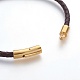 Création de bracelet tressée en cuir MAK-L018-02A-01-3