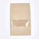 再封可能なクラフト紙袋  再封可能なバッグ  小さなクラフト紙ドイパック  窓付き  ナバホホワイト  20x12cm X-OPP-S004-01B-2