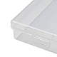 ポリプロピレン製プラスチックビーズ収納ケース  長方形  透明  17.5x10.5x2.6cm CON-XCP0002-16-3