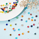 Hobbiesay 1008 Stück 24 Farben galvanisierte Glasperlenstränge EGLA-HY0001-06-4