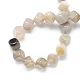 Cube Shaped Gemstone Natural Grey Agate Stone Beads Strands G-S108-01-2