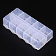Cuboid Plastic Bead Containers X-CON-N007-01-4