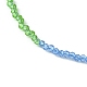 Facettierte Unterlegscheibe-Glasperlen-Halskette für Frauen NJEW-M208-02K-4