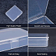 Benecreat18パック長方形透明プラスチックビーズ収納容器ボックスケース小物用フリップアップ蓋付き  丸薬  ハーブ  小さなビーズ  ジュエリーのパーツ（7.2 x 6.2 x 1.6cm） CON-BC0004-46-5