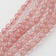 Chapelets de perles de pierre de pastèque en verre G-G913-6mm-02-1