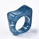 樹脂フィンガー指輪  天然石風  マリンブルー  usサイズ6 3/4(17.1mm) X-RJEW-N033-010-B04-5