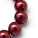 Cottura dipinto di perle di vetro perlato fili di perline rotondo X-HY-Q003-4mm-39-3