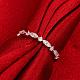 Романтические латунные кольца с фианитом в корейском стиле на день святого валентина RJEW-BB00555-01-4