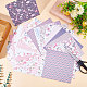 GORGECRAFT 48Pcs 24 Style Scrapbook Paper Pad Flower Pattern Paper Sheets Patterned Cardstock Decorative Origami Craft Scrapbooking Journaling Paper Supplies for Junk Journal Die Cutting 6x6 Inch AJEW-GF0007-20-4